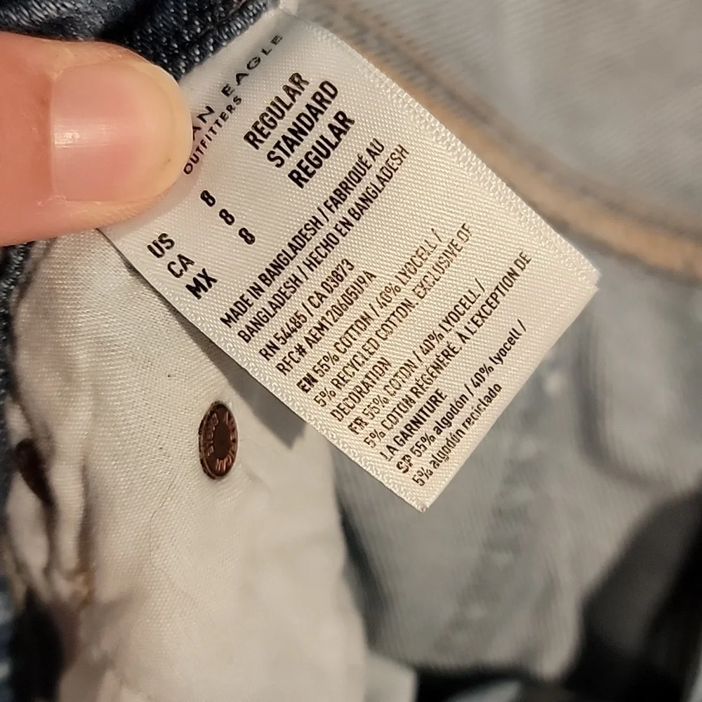 American Eagle Women's Blue Wide-Leg Jeans - Picture 5 of 6